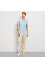 OLYMP Leinen Poloshirt Bleu