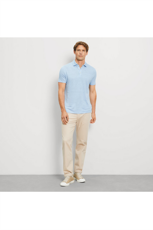 OLYMP Leinen Poloshirt Bleu