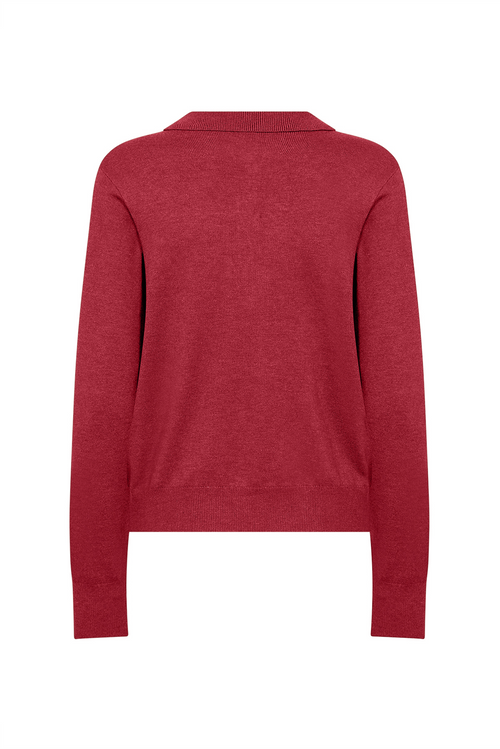 SOYACONCEPT Polokragen Pullover Rot
