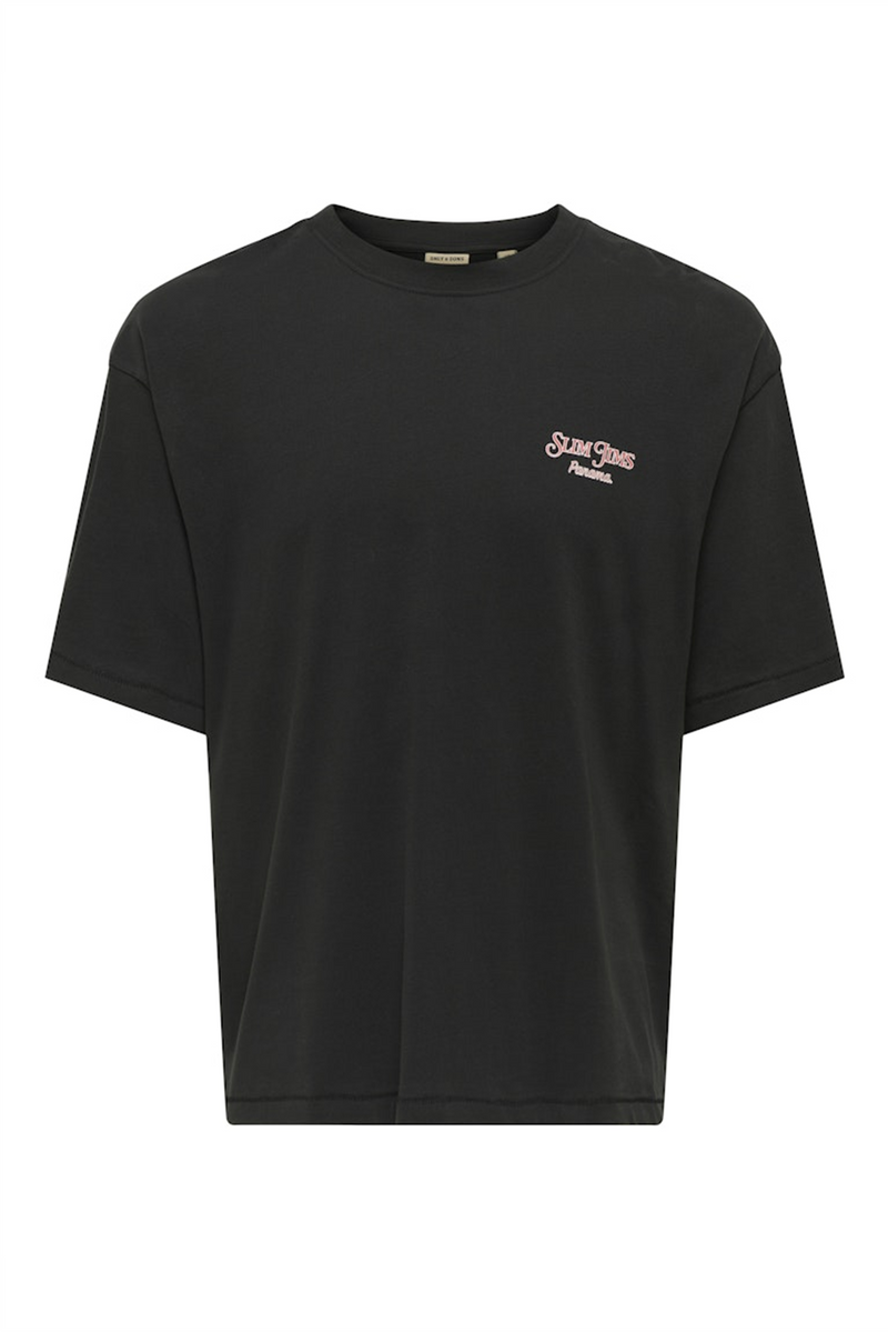 ONLY & SONS Backprint T-Shirt Jet Black