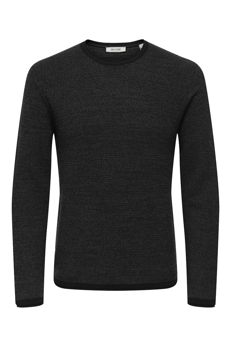 ONLY & SONS Struktur Pullover Black Grey