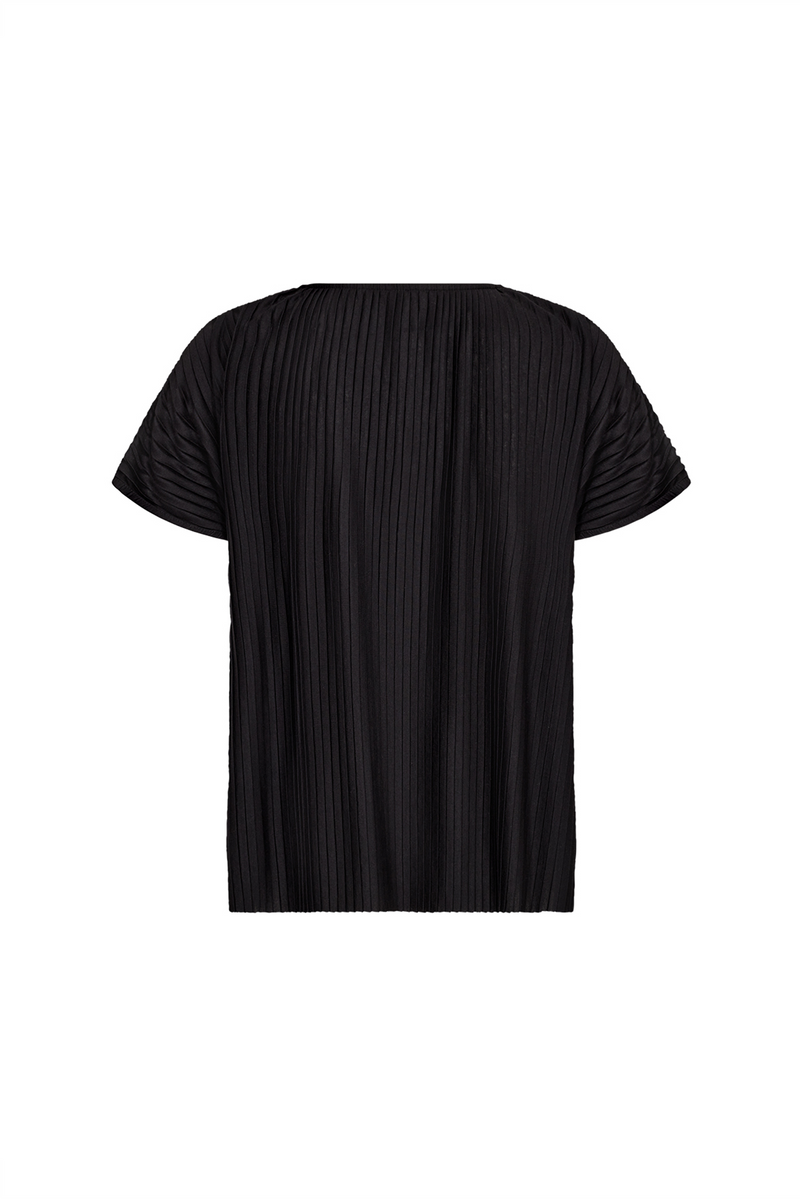 SOYACONCEPT Plissee Blusenshirt Schwarz