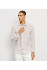 OLYMP Casual Leinen Hemd Regular Fit Beige