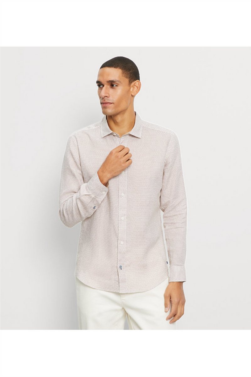OLYMP Casual Leinen Hemd Regular Fit Beige