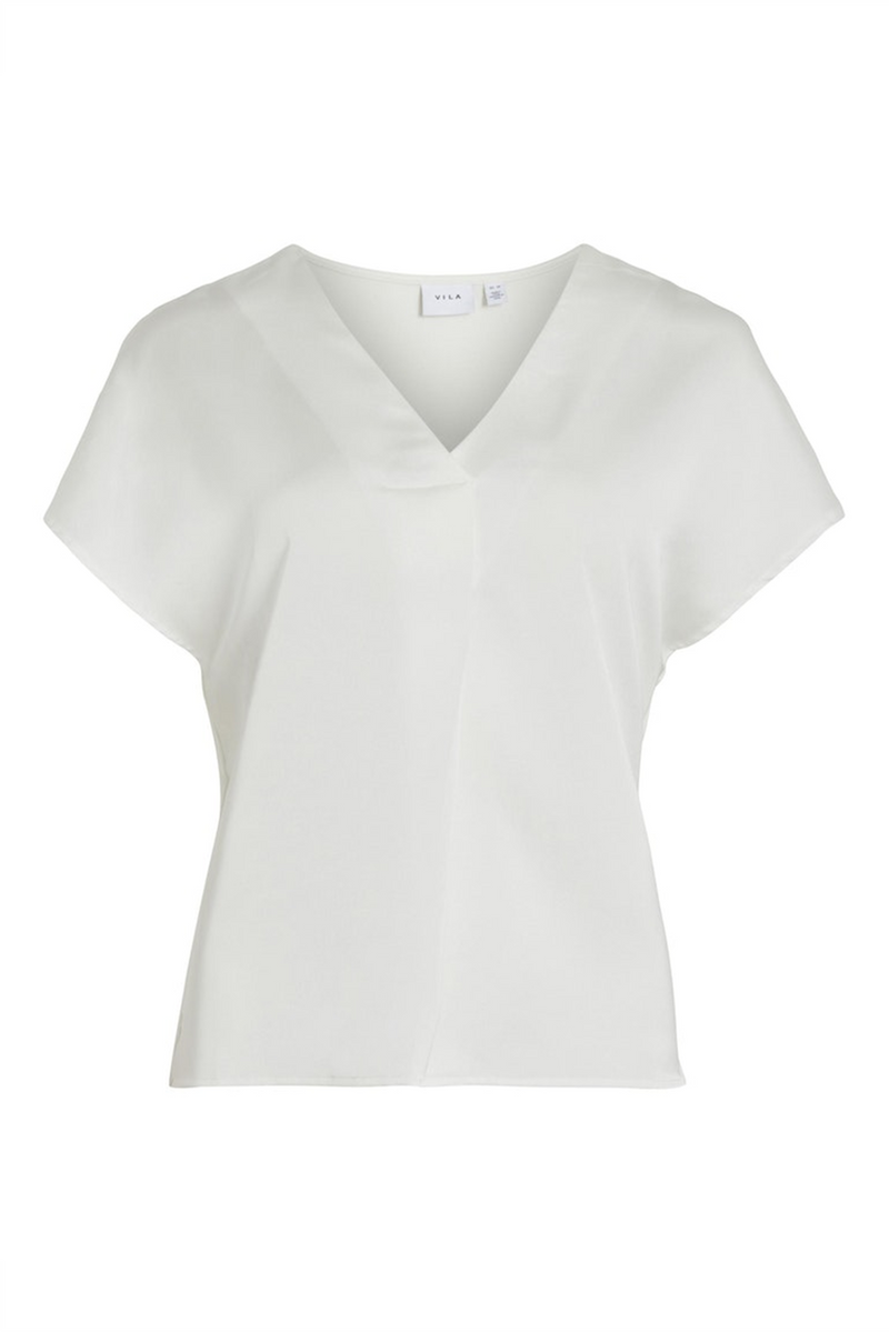 VILA V Neck Blusenshirt Snow White