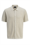 JACK & JONES Kurzarm Strick Polo Hemd Whitecap Gray Melange