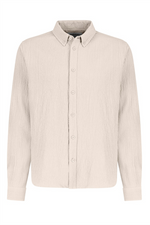 SUBLEVEL Struktur Hemd Light Beige