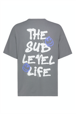 SUBLEVEL Backprint T-Shirt Middle Grey