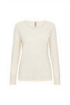 SOYACONCEPT Basic Langarm T-Shirt Creme