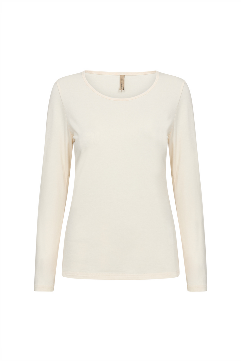 SOYACONCEPT Basic Langarm T-Shirt Creme