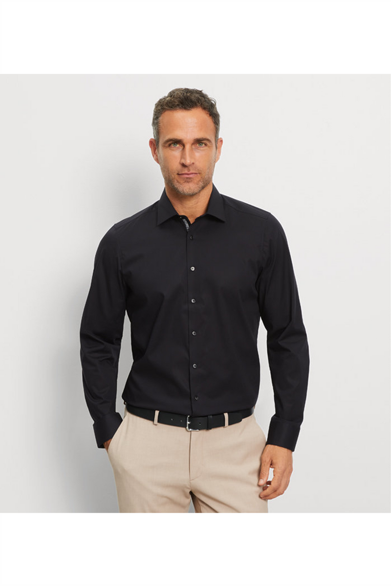 OLYMP Hemd Level 5 Body Fit Schwarz