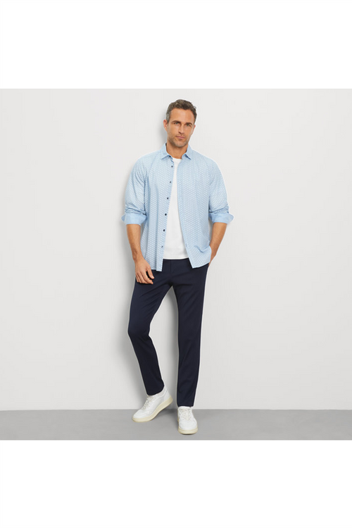 OLYMP Casual Hemd Regular Fit Bleu
