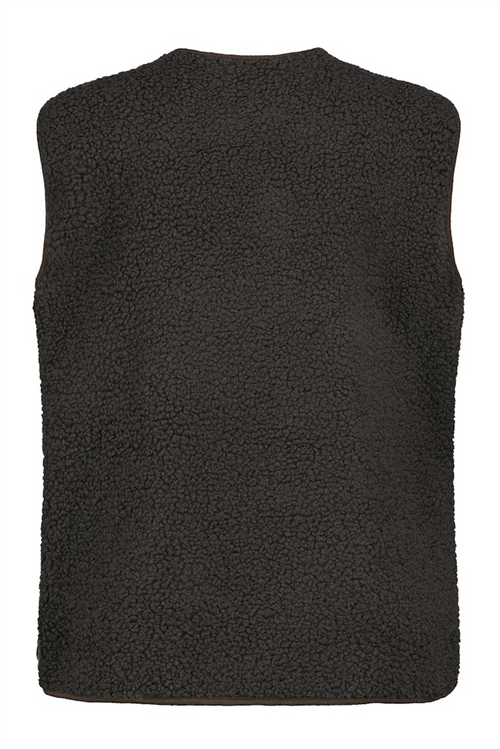 SUBLEVEL Teddy Weste Dark Brown
