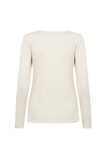 SOYACONCEPT Basic Langarm T-Shirt Creme
