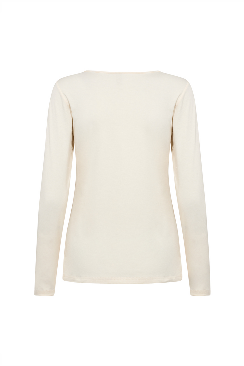 SOYACONCEPT Basic Langarm T-Shirt Creme