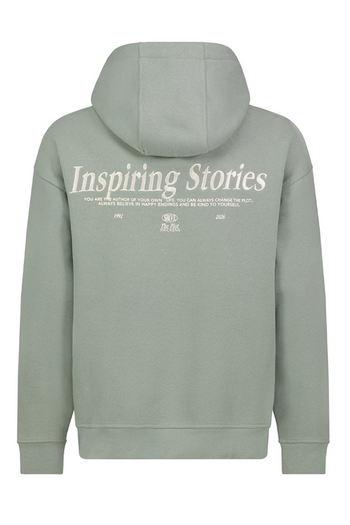 SUBLEVEL Backprint Hoodie Middle Green