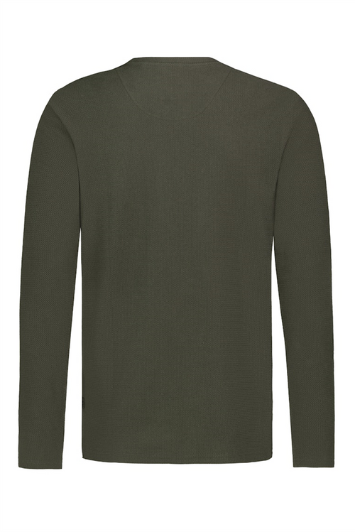 SUBLEVEL Struktur Longsleeve Dark Green