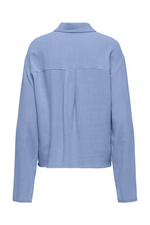 ONLY Leinen Bluse Bel Air Blue