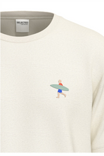 SELECTED HOMME T-Shirt Egret Surfe
