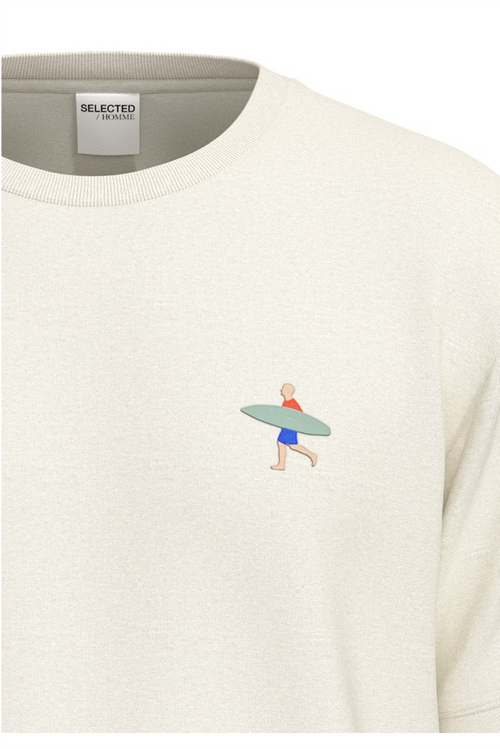 SELECTED HOMME T-Shirt Egret Surfe