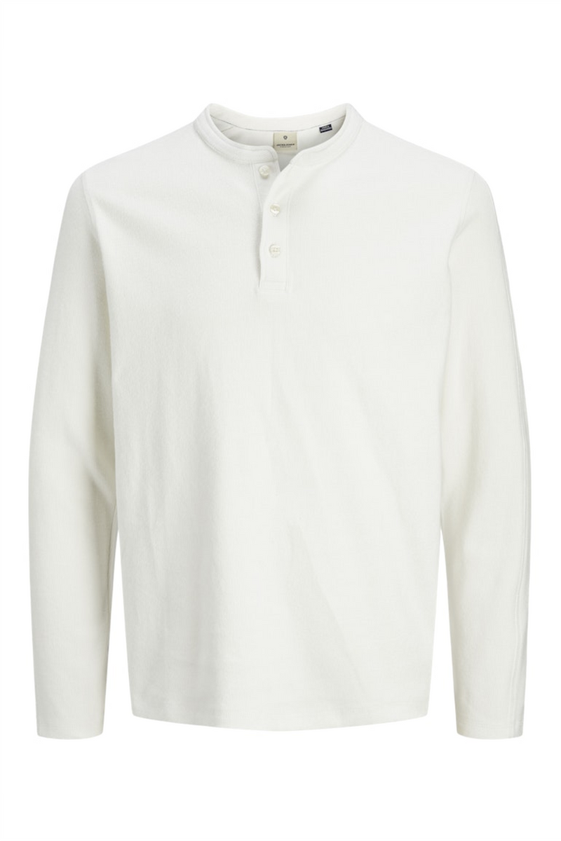 JACK & JONES Henley Longsleeve Cloud Dancer
