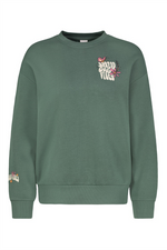 SUBLEVEL Backprint Sweatshirt Dark Green