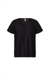 SOYACONCEPT Plissee Blusenshirt Schwarz
