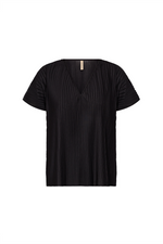 SOYACONCEPT Plissee Blusenshirt Schwarz