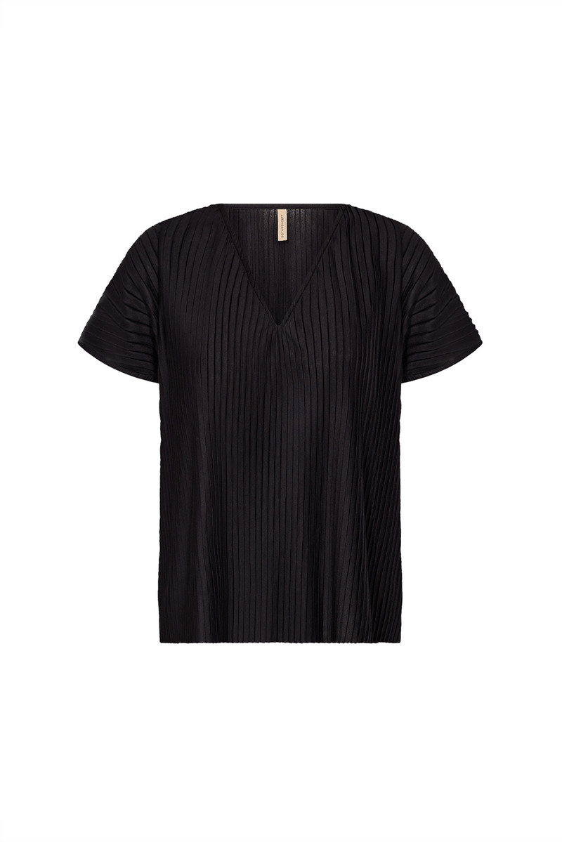 SOYACONCEPT Plissee Blusenshirt Schwarz
