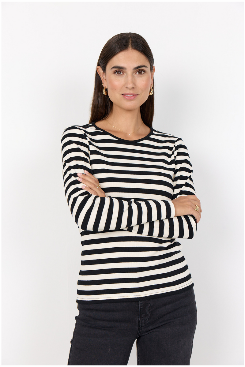 SOYACONCEPT Langarm T-Shirt Schwarz