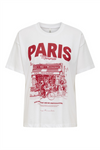 ONLY Frontprint T-Shirt Bright White Paris