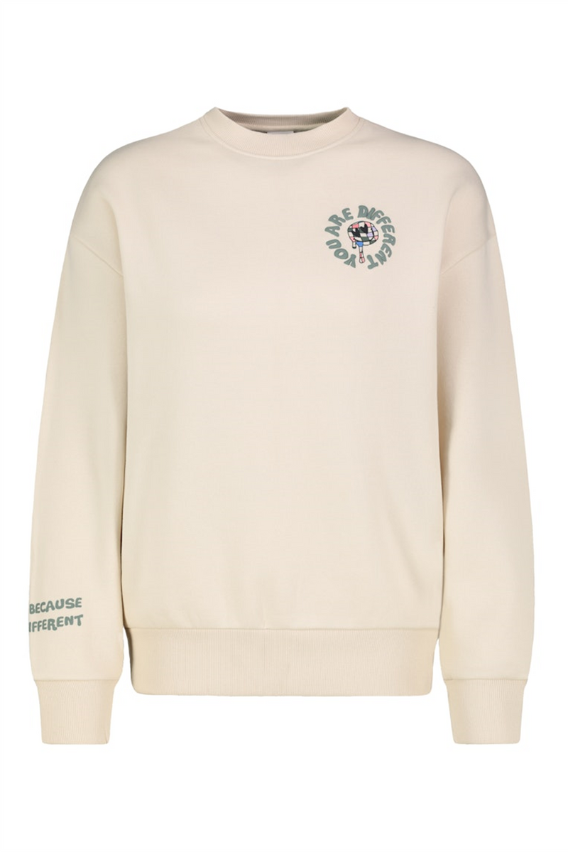 SUBLEVEL Backprint Sweatshirt Light Beige