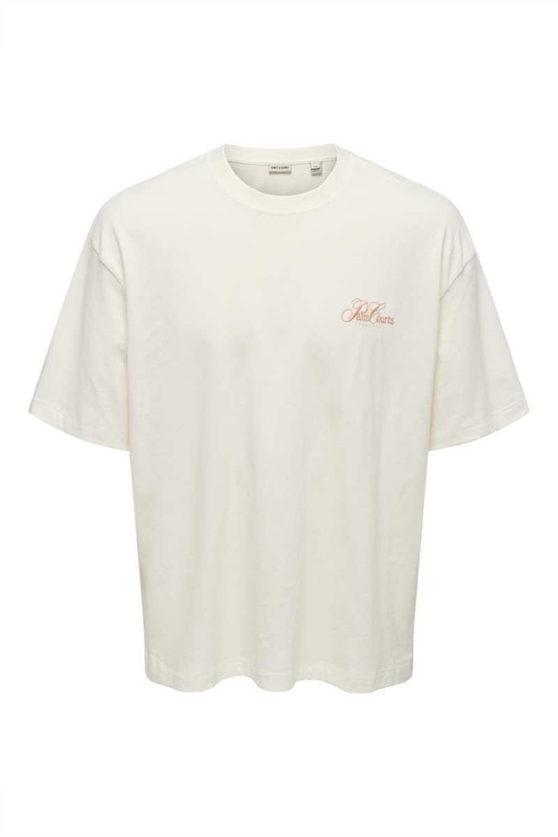 ONLY & SONS Relax Backprint T-Shirt Cloud Dancer