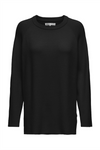 ONLY O Neck Pullover Black