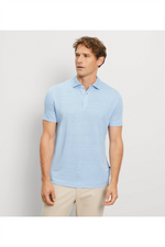 OLYMP Leinen Poloshirt Bleu