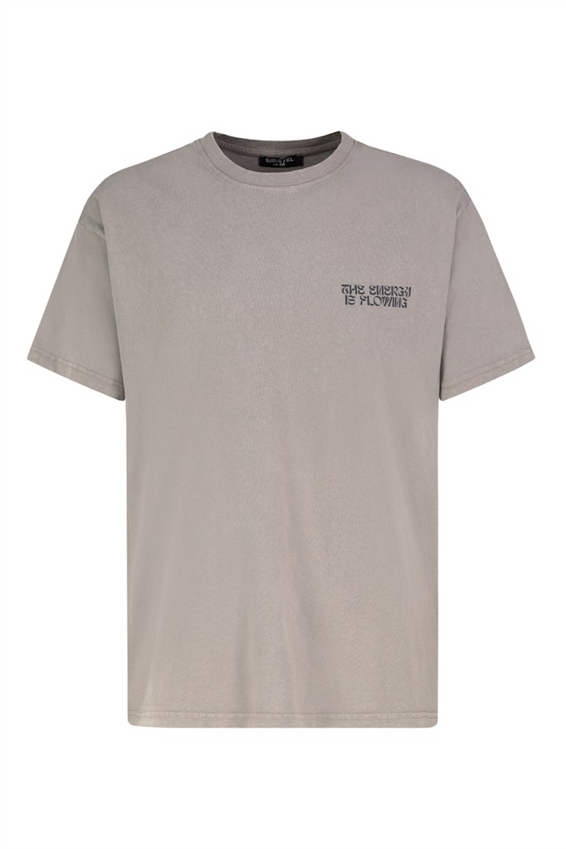 SUBLEVEL Backprint T-Shirt Dark Beige