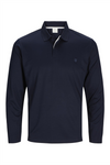 JACK & JONES Langarm Poloshirt Night Sky