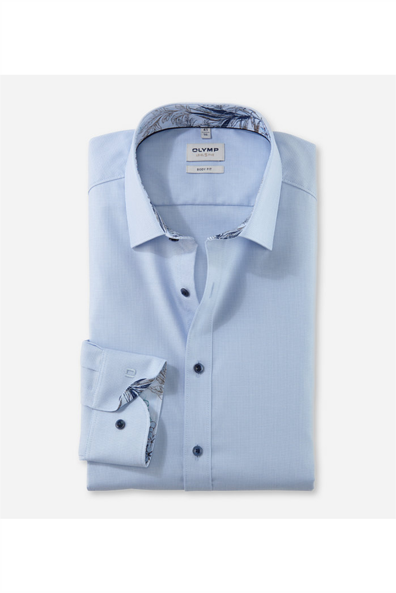 OLYMP Hemd Level 5 Body Fit Bleu
