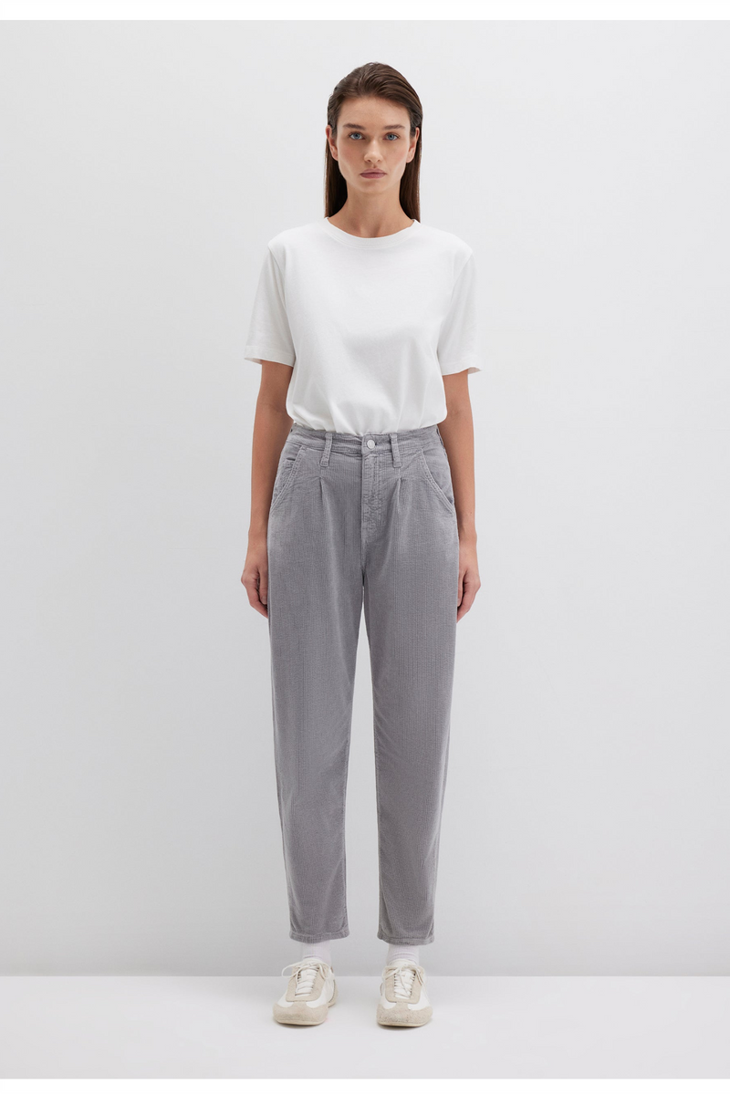 MAVI Laura High Rise Baggy Cord Hose Charcoal Gray