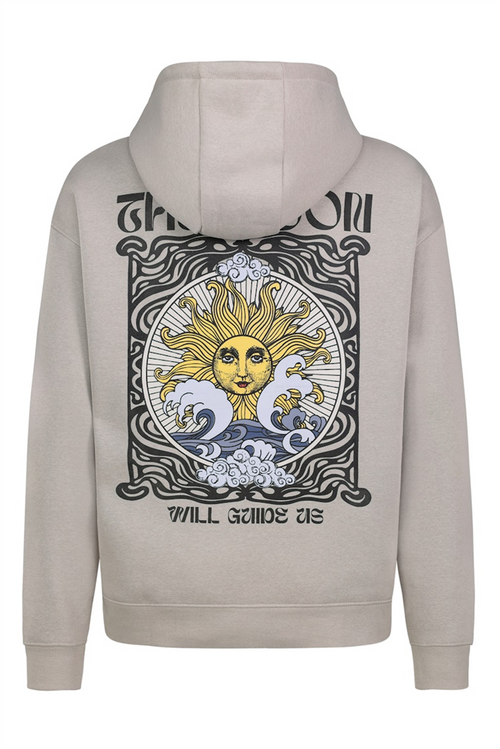 SUBLEVEL Backprint Hoodie Middle Beige