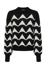 JDY Jacquard Pullover Black