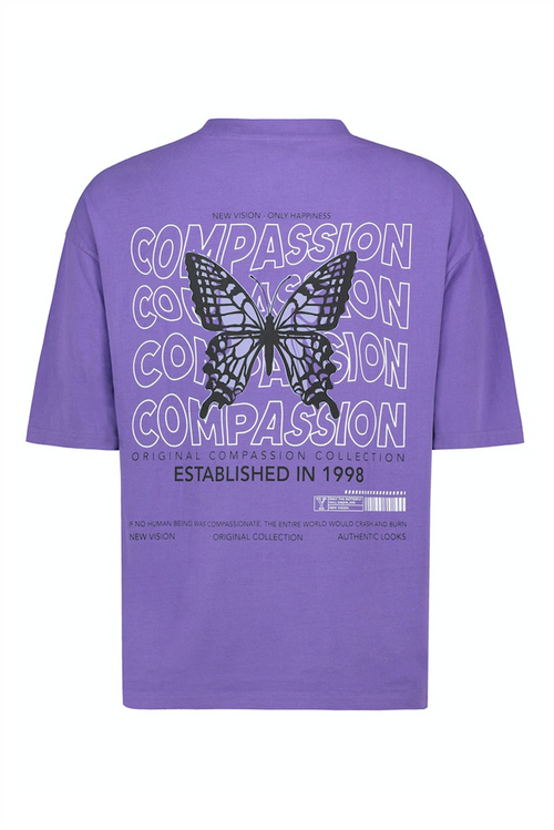 STITCH & SOUL Backprint T-Shirt Middle Purple