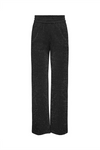 ONLY Weite Glitzer Hose Black Silver