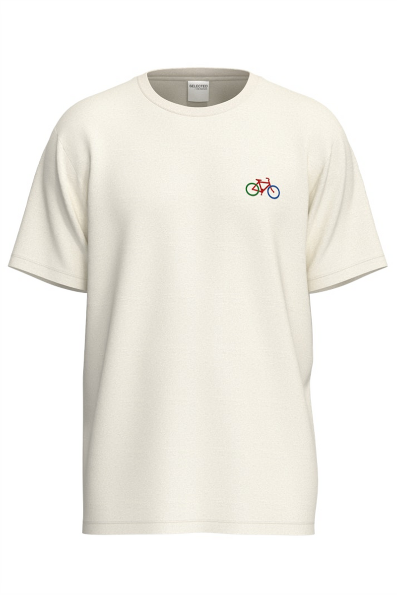 SELECTED HOMME T-Shirt Egret Bike