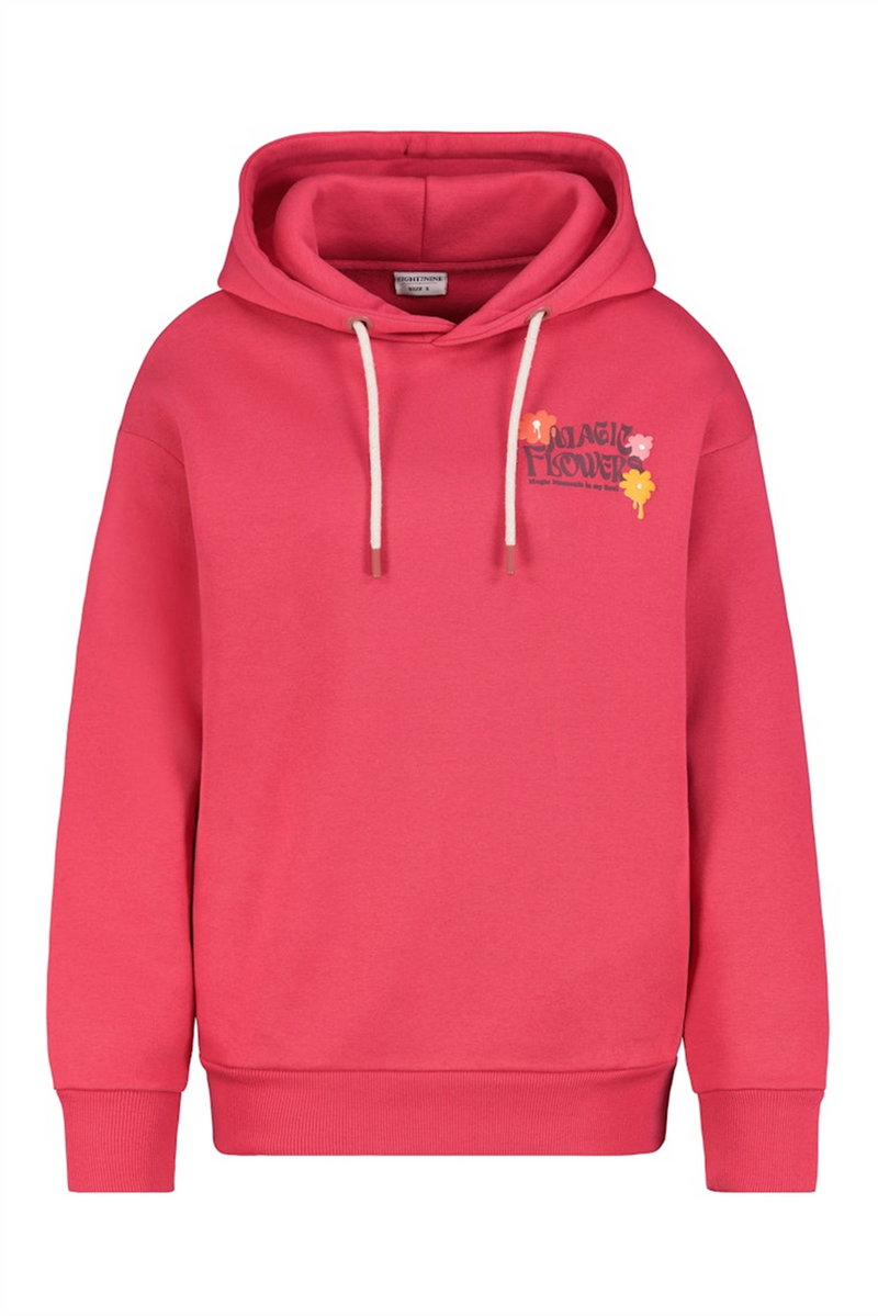 EIGHT 2 NINE Backprint Hoodie Dark Pink