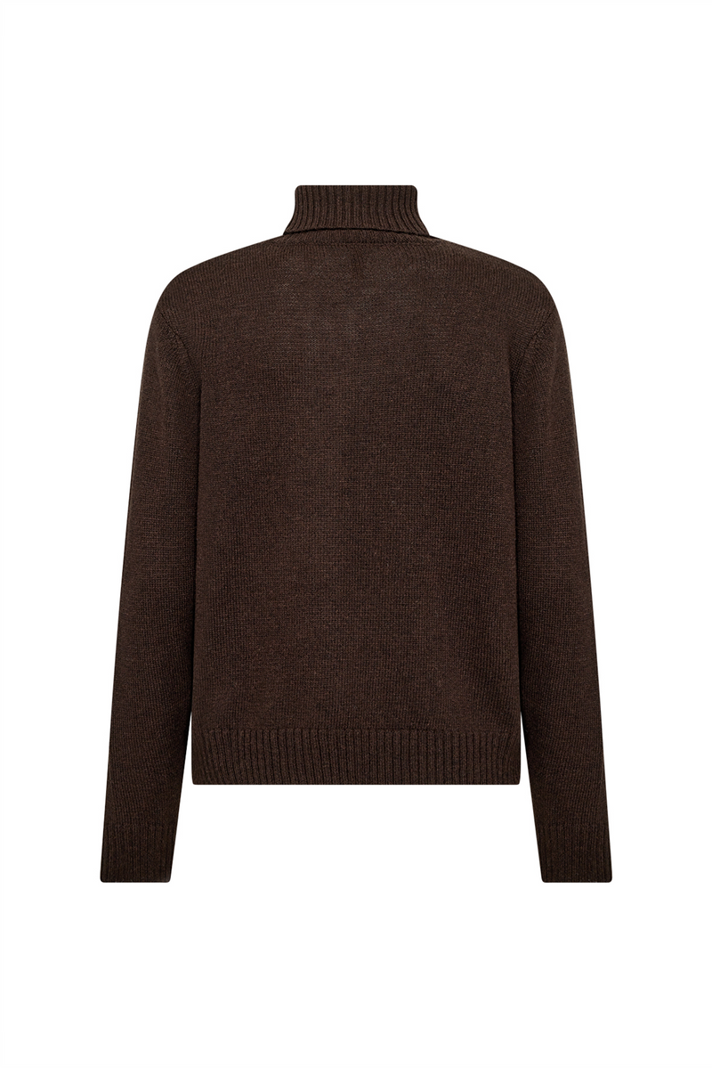 SOYACONCEPT Wolle Rollkragen Pullover Dunkelbraun