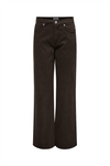 ONLY Highwaist Wide Leg Leo Jeans Chicory Coffee