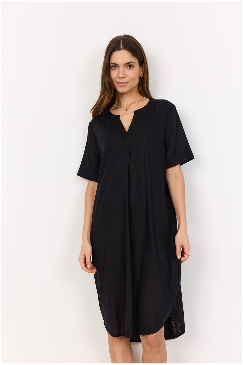 SOYACONCEPT Leinen Kleid Schwarz