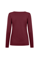 SOYACONCEPT Basic Langarm T-Shirt Bordeaux