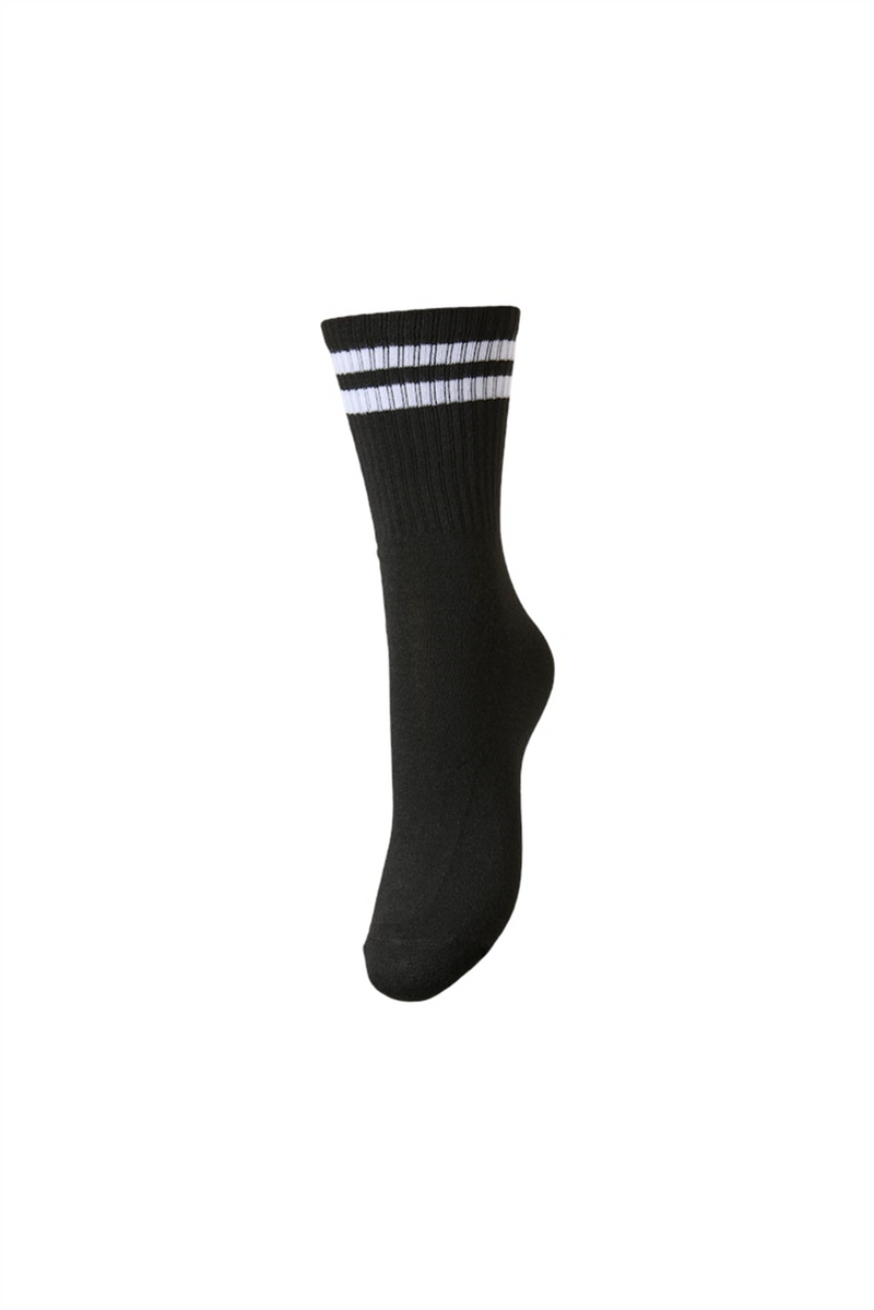 PIECES Tennis Socken Black White